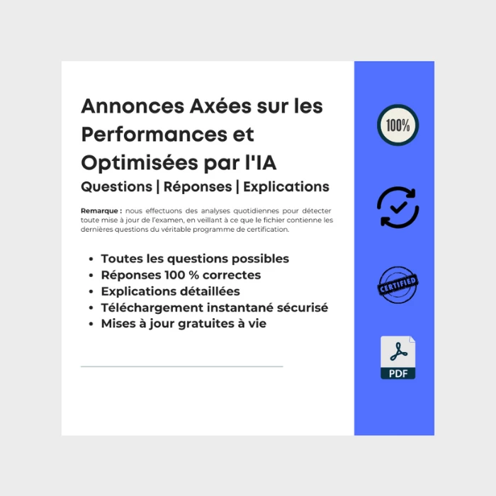 Certification Annonces Axées sur les Performances et Optimisées par l'IA